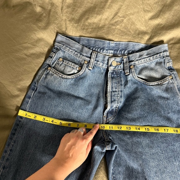 Vtg Ralph Lauren Jeans 31x31 100% Cotton Made In USA 90s Button Fly High Waist - Picture 13 of 15